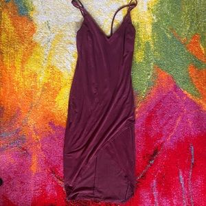 Burgundy Windsor mini Dress